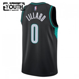 Portland Trail Blazers Damian Lillard Nike 2025-26 City Edition Musta Lasten Pelipaidat Swingman